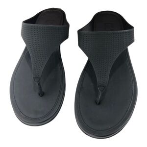 FitFlop Banda Leather Sandals | Size 6 | NWT Black Arch Support Comfort Flip